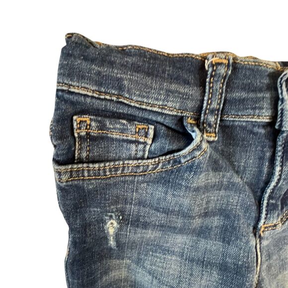 The Children's Place Jeans Girls 6 Bootcut Distressed Adjustable Waist (W22 L16) - Picture 5 of 9